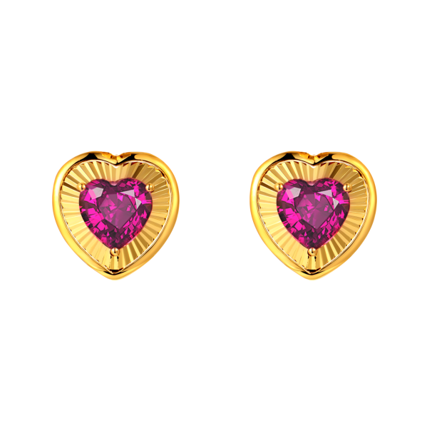 Love is boundless! 18K Yellow Garnet Earrings