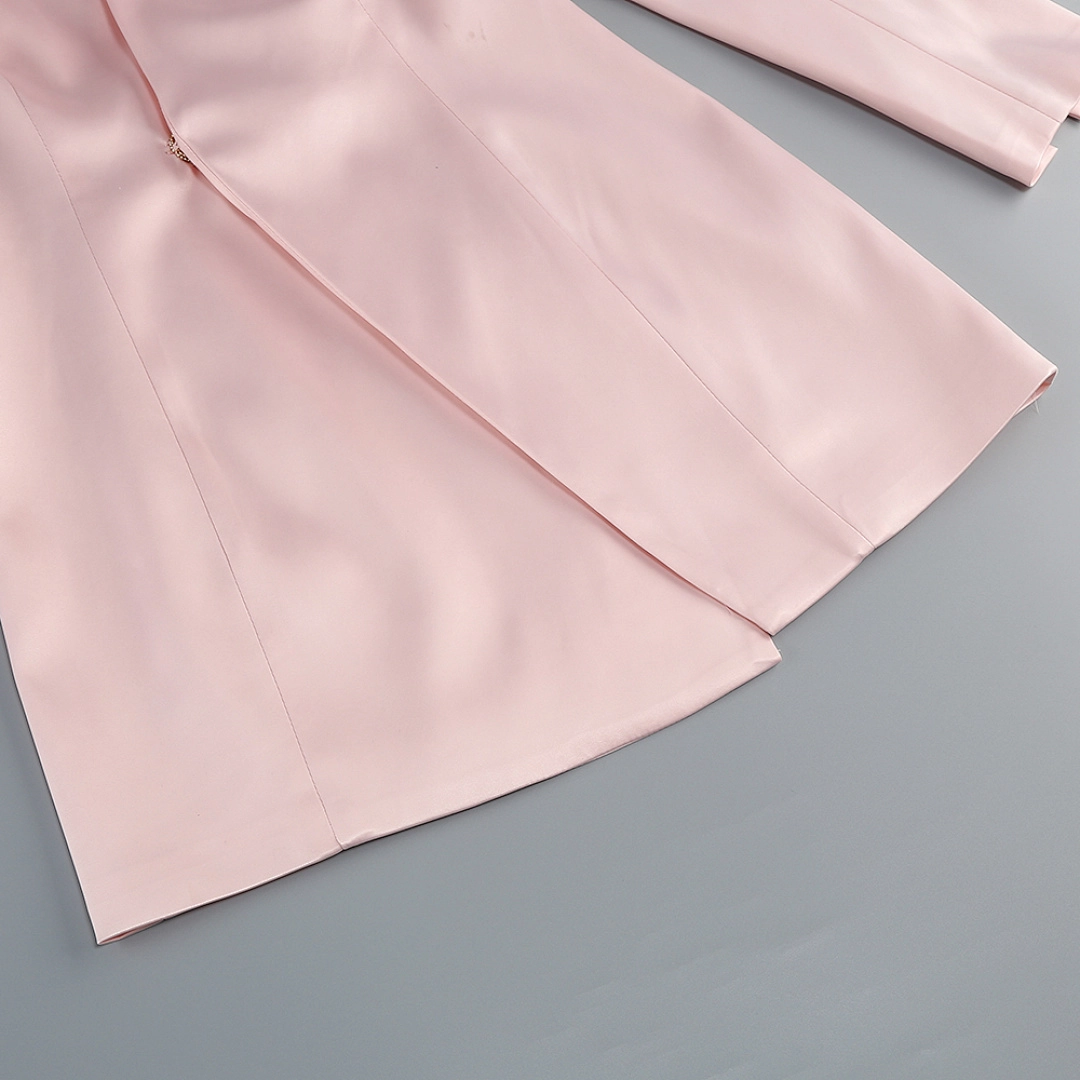 Navy Blue Satin Mermaid Evening Gown with Sweetheart Neckline & Crystal Embellishments