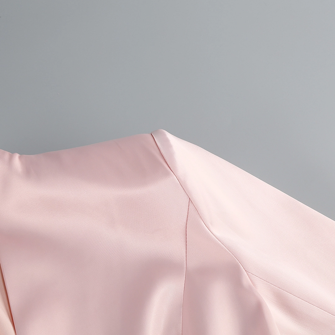 Navy Blue Satin Mermaid Evening Gown with Sweetheart Neckline & Crystal Embellishments