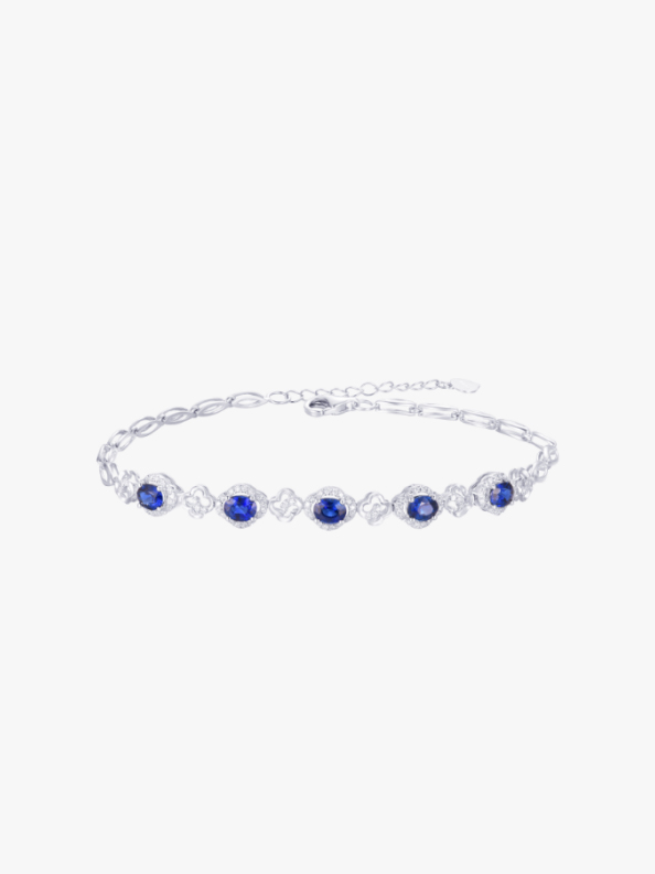 AU750 Gold Sapphire Diamond Bracelet – Style S-DAA31830