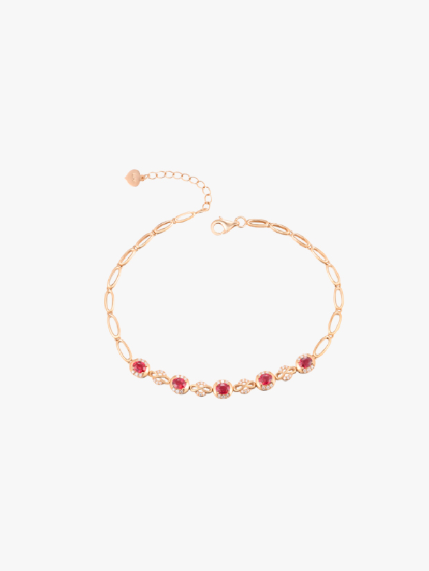 AU750 Gold Ruby Bracelet – Style C2502016513