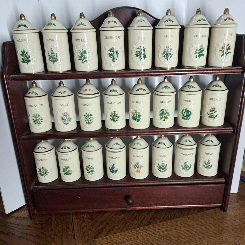 Lenox Garden Spice Jar Set With Rack