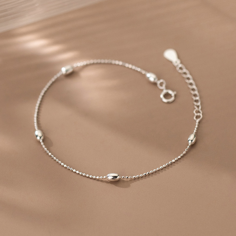 S925 Sterling Silver Pendant Necklace with Silver Bead