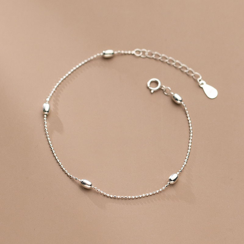 S925 Sterling Silver Pendant Necklace with Silver Bead