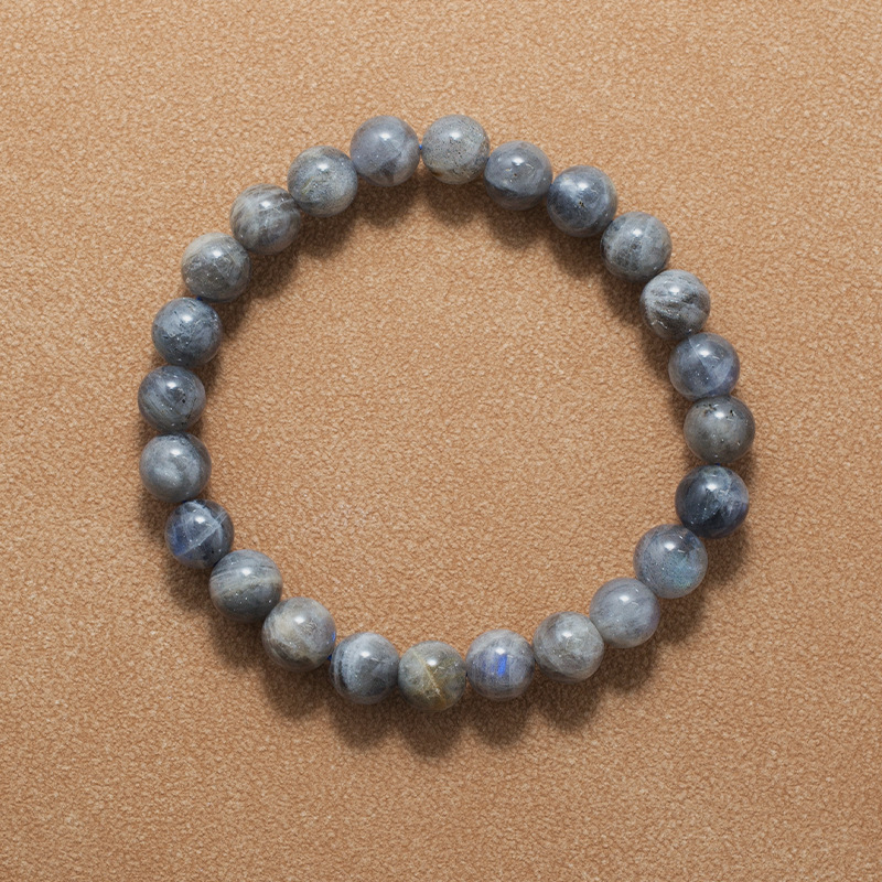 Labradorite Bracelet for Women Natural Gemstone Round Stone Crystal Beads for Beaded Elastic Bracelet