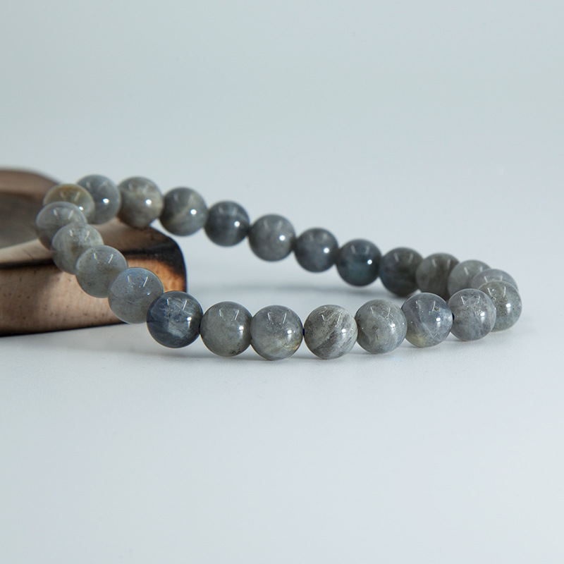 Labradorite Bracelet for Women Natural Gemstone Round Stone Crystal Beads for Beaded Elastic Bracelet