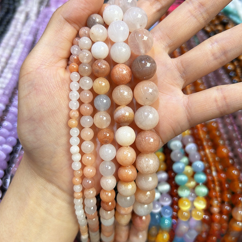 Natural Pink Aventurine Round Loose Semi Gemstone Beads for Jewelry Making