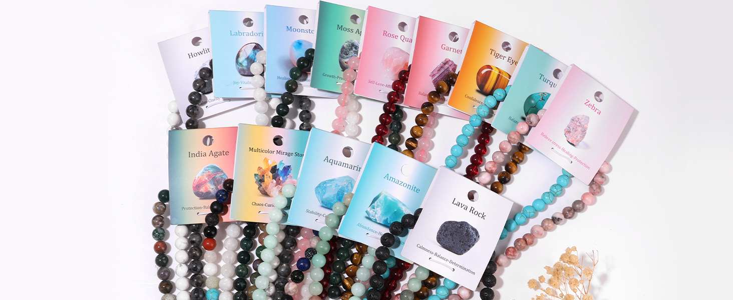 3 Wrap Crystal Bracelets for Women Bracelet Amethyst Tiger's Eye Stone Gifts Emotional Balance