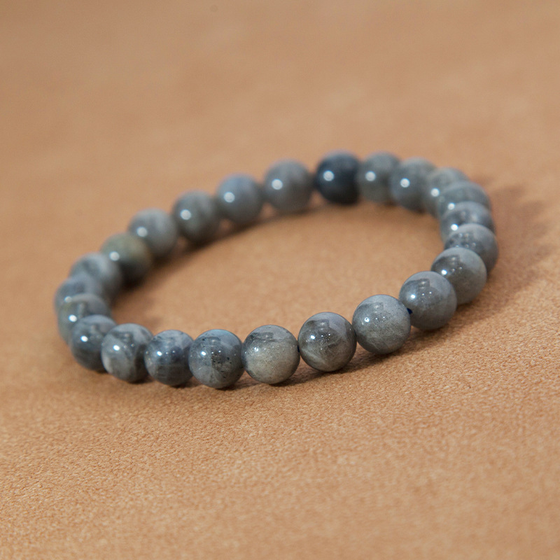 Labradorite Bracelet for Women Natural Gemstone Round Stone Crystal Beads for Beaded Elastic Bracelet