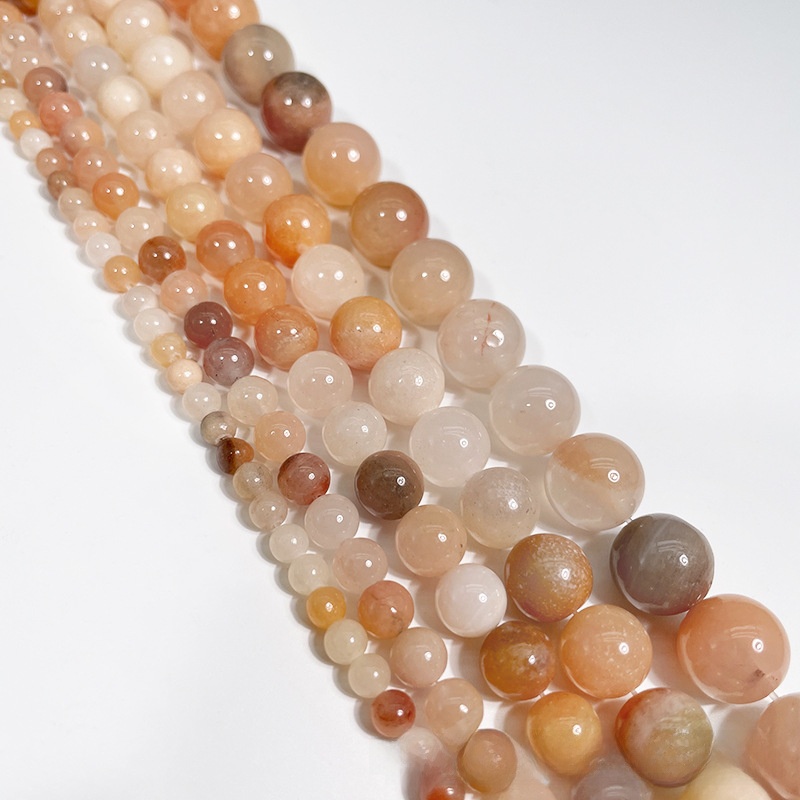 Natural Pink Aventurine Round Loose Semi Gemstone Beads for Jewelry Making