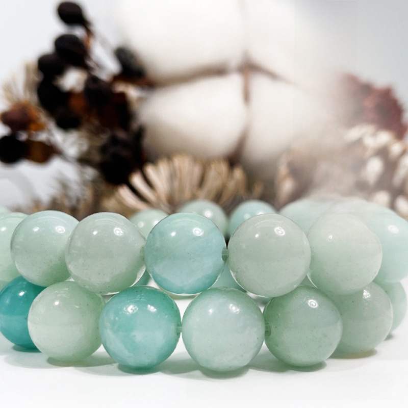 Natural Blue Amazonite Round Loose Semi Gemstone Beads for Jewelry Making