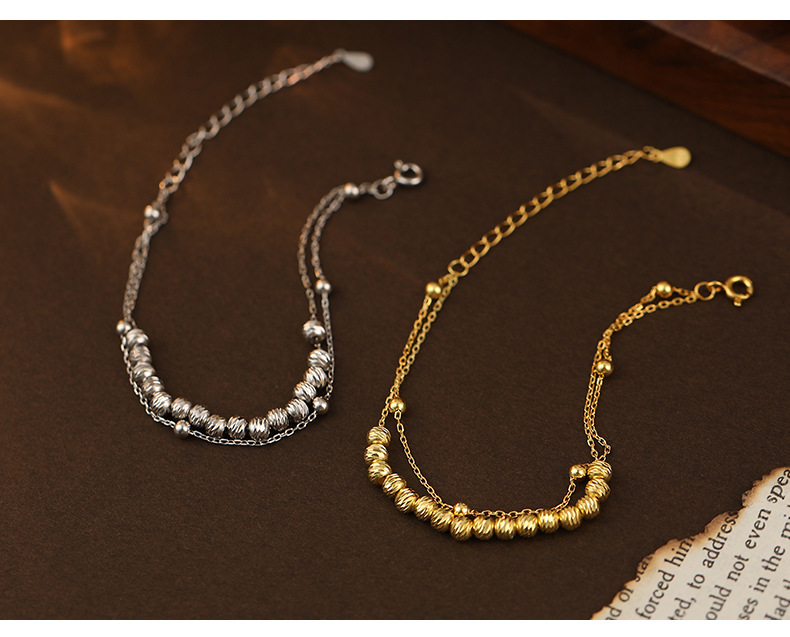 Fashion S925 Sterling Silver Bracelet Simple Style for Women