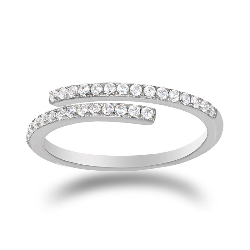 Fashion Rings S925 Sterling Silver Rings Jewelry with CZ Casual Design for Women