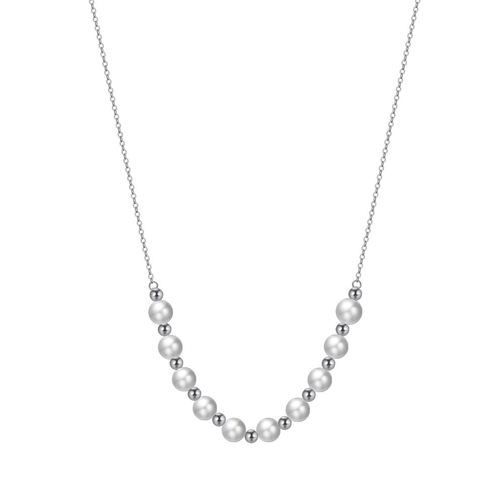 925 Sterling Silver Necklace with Freshwater Pearl for Woment Casual Style