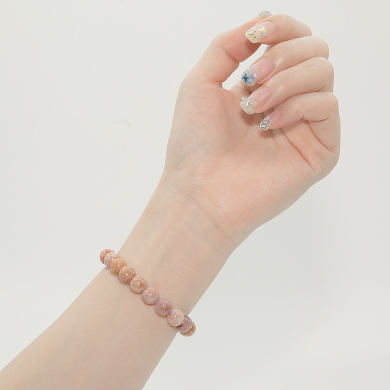 Stretch Bracelet for Women Men, Natural Gemstone Round Stone Crystal Beads for Beaded Elastic Bracelet