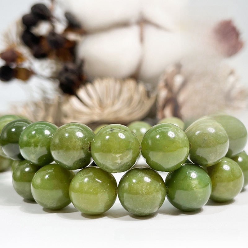 Natural New Canada Jade Round Loose Semi Gemstone Beads for Jewelry Making