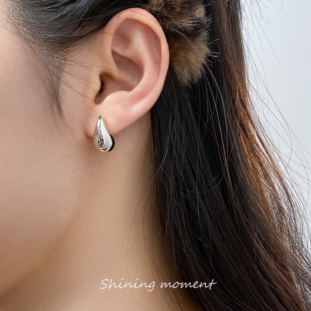 S925 Sterling Silver Stud Earrings Simple Design for Women