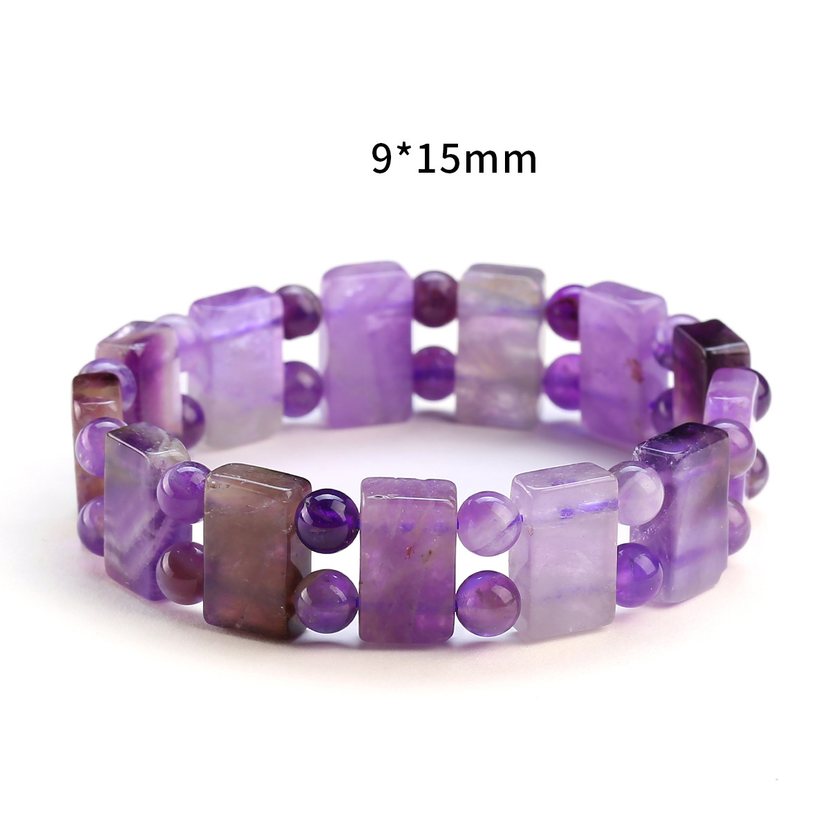 Multi-style Flat Bead Bracelet for Women Natural Semi Gemstone Crystal Beads Stretch Bracelet Factory Wholesale