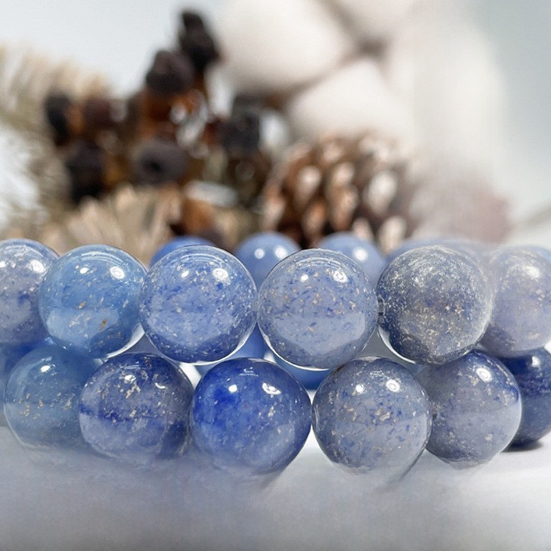 [Copy]Natural Blue Aventurine Round Loose Semi Gemstone Beads for Jewelry Making