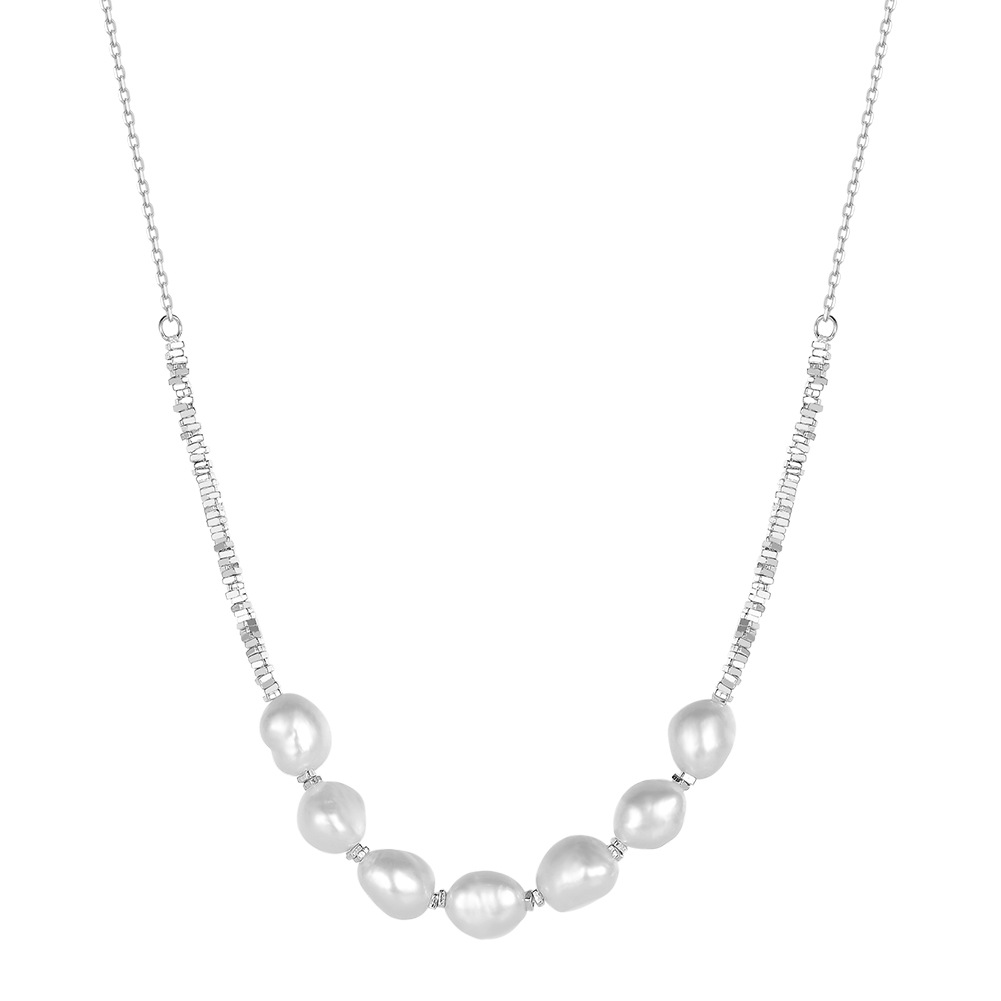 [Copy]925 Sterling Silver Necklace with Freshwater Pearl for Woment Casual Style