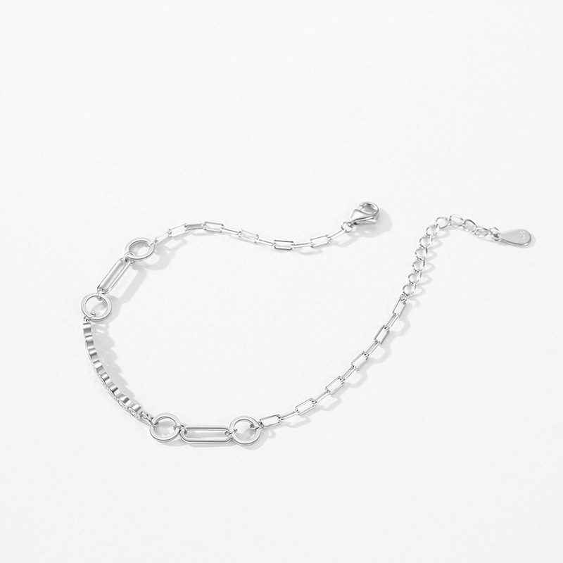 Fashion S925 Sterling Silver Bracelet Jewelry with CZ Casual Versatile Style for Women