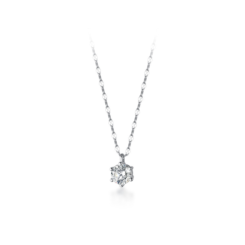 S925 Sterling Silver Pendant Necklace with Cubic Zircon Casual Style Best Gift For Women