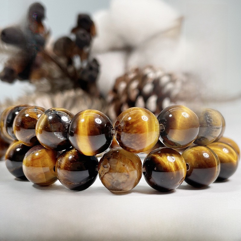 Natural Tiger Eye Round Loose Semi Gemstone Beads for Jewelry Making