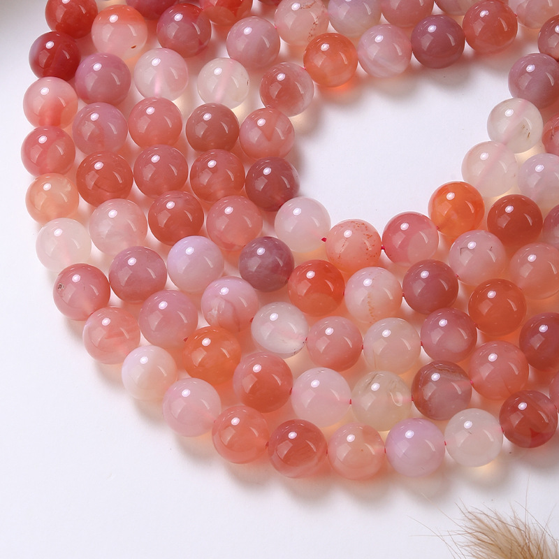 Natural Yanyang agate Round Loose Semi Gemstone Beads for Jewelry Making