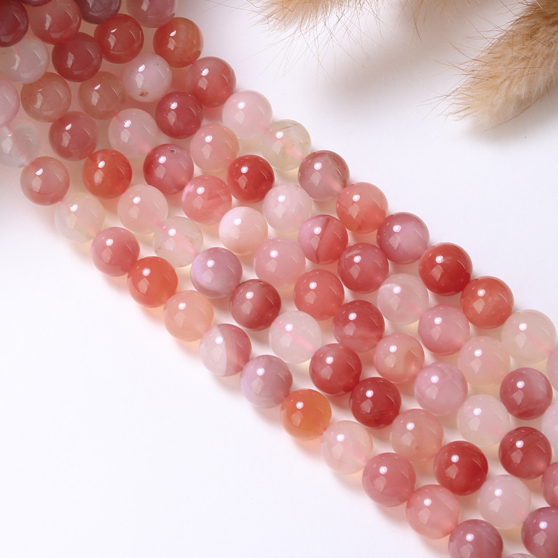 Natural Yanyang agate Round Loose Semi Gemstone Beads for Jewelry Making