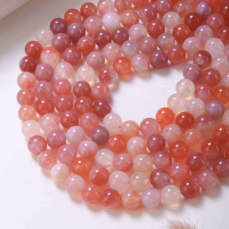Natural Yanyang agate Round Loose Semi Gemstone Beads for Jewelry Making