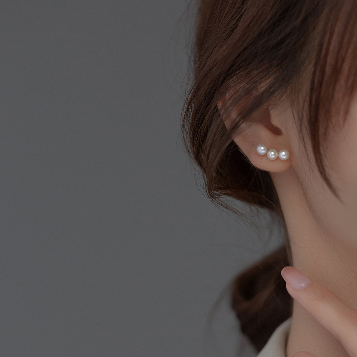 Silver Earrings 925 Sterling Silver Stud Earrings with Freshwater Pearl