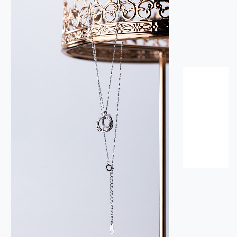 S925 Sterling Silver Pendant Necklace with Cubic Zirconia Casual Engagement