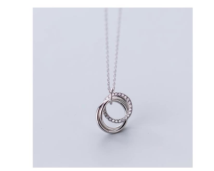 S925 Sterling Silver Pendant Necklace with Cubic Zirconia Casual Engagement