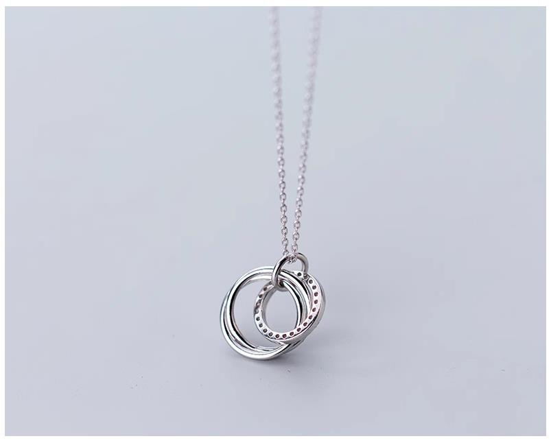 S925 Sterling Silver Pendant Necklace with Cubic Zirconia Casual Engagement
