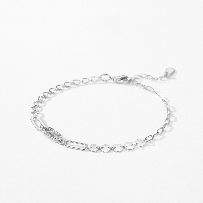 Fashion S925 Sterling Silver Bracelet Jewelry with CZ Casual Versatile Style for Women