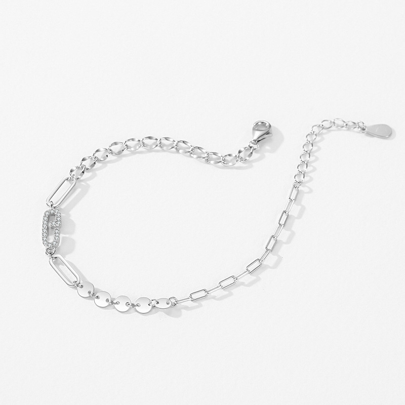Fashion S925 Sterling Silver Bracelet Jewelry with CZ Casual Versatile Style for Women