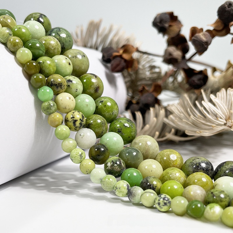 [Copy]Natural Chrysoprase  Round Loose Semi Gemstone Beads for Jewelry Making
