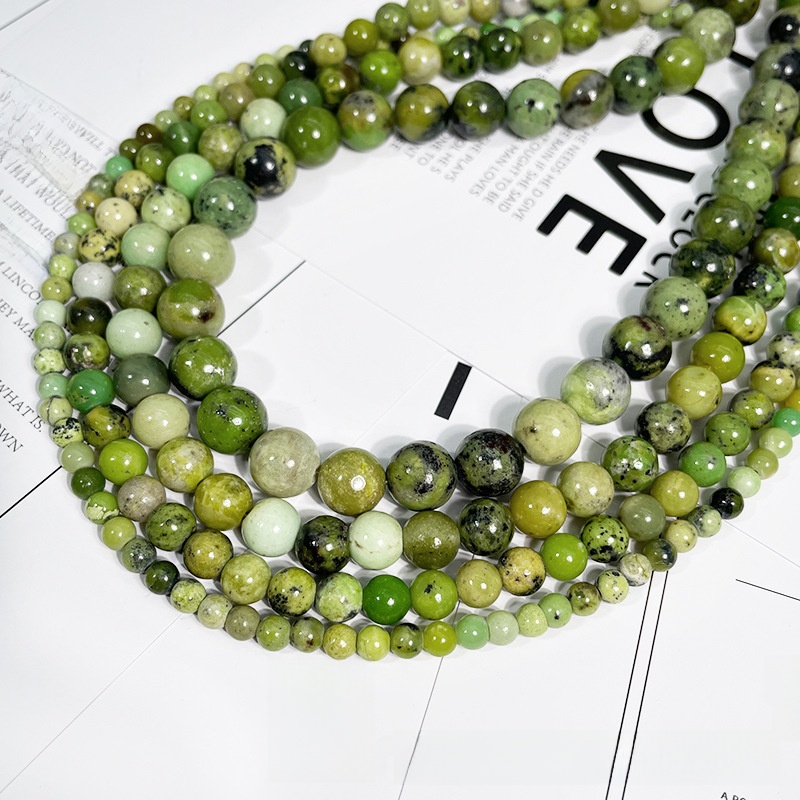 [Copy]Natural Chrysoprase  Round Loose Semi Gemstone Beads for Jewelry Making