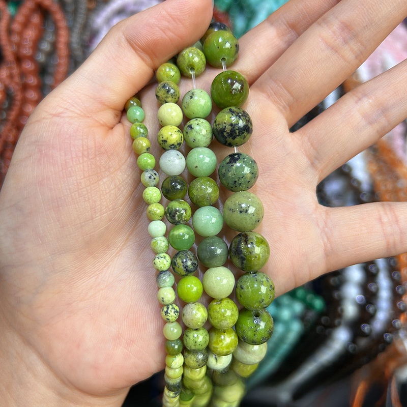 [Copy]Natural Chrysoprase  Round Loose Semi Gemstone Beads for Jewelry Making