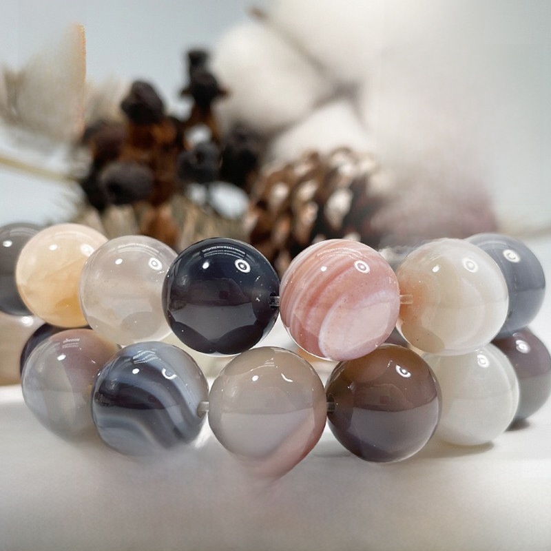 Natural Persian Gulf Agate Round Loose Semi Gemstone Beads for Jewelry Making