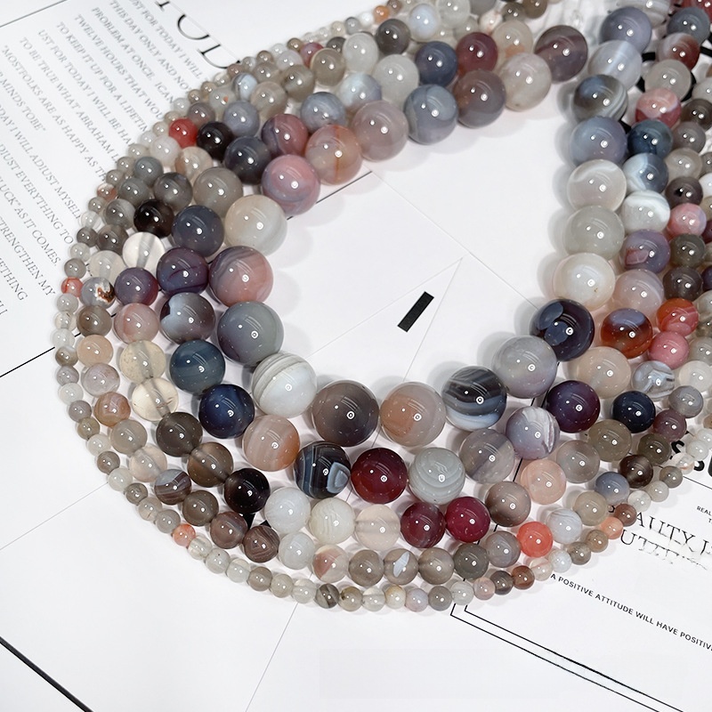 Natural Persian Gulf Agate Round Loose Semi Gemstone Beads for Jewelry Making