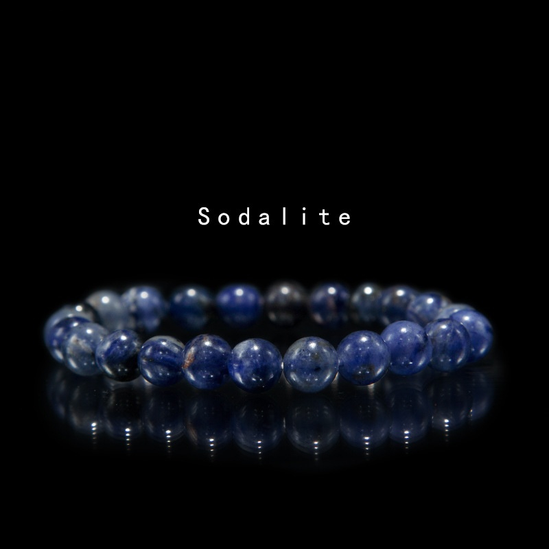 Sodalite Stretch Bracelet for Women Natural Gemstone Round Stone Crystal Beads for Beaded Elastic Bracelet
