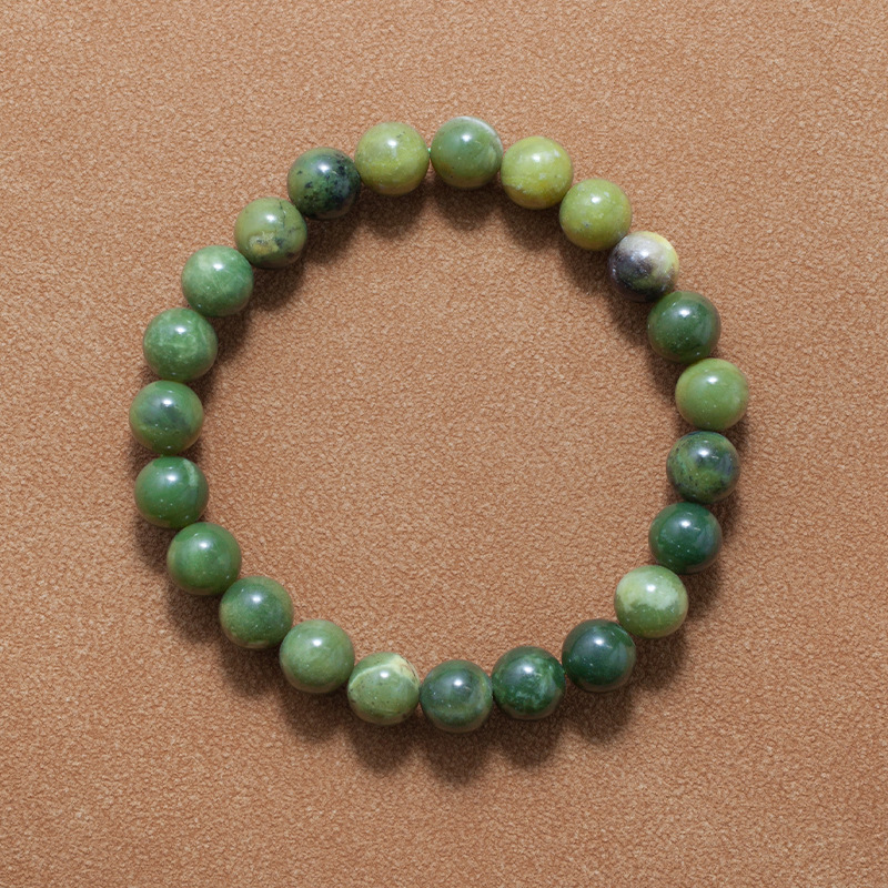 New canada jade Bracelet for Women Natural Gemstone Round Stone Crystal Beads for Beaded Elastic Bracelet