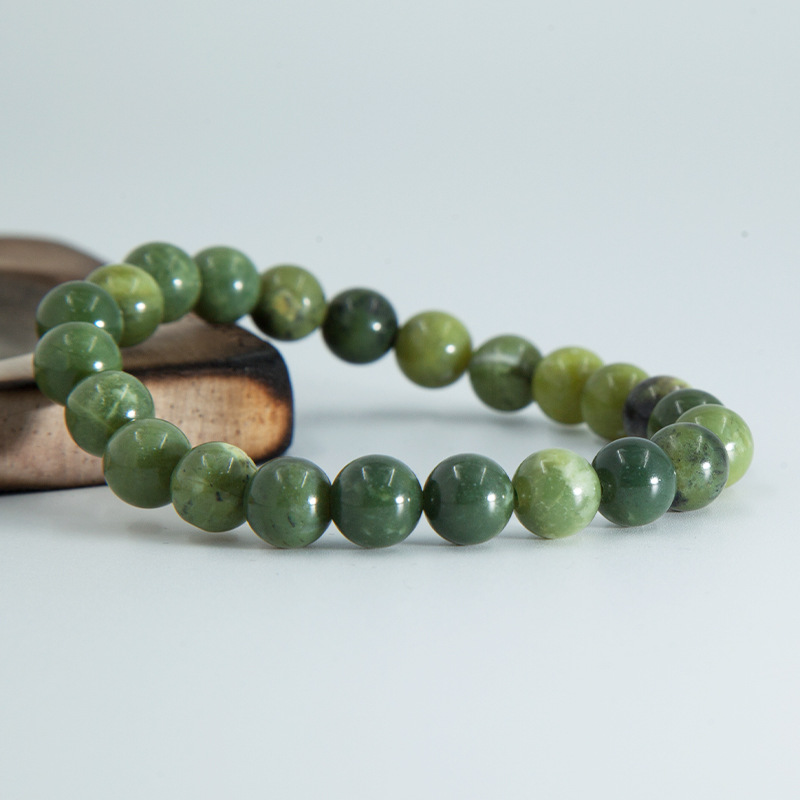New canada jade Bracelet for Women Natural Gemstone Round Stone Crystal Beads for Beaded Elastic Bracelet
