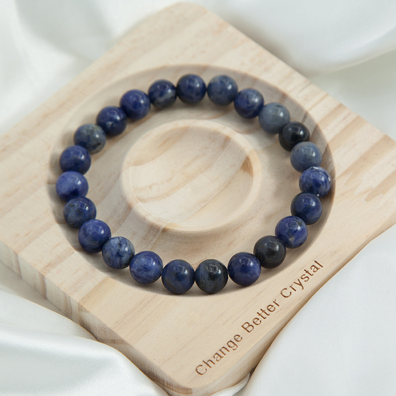 Sodalite Stretch Bracelet for Women Natural Gemstone Round Stone Crystal Beads for Beaded Elastic Bracelet