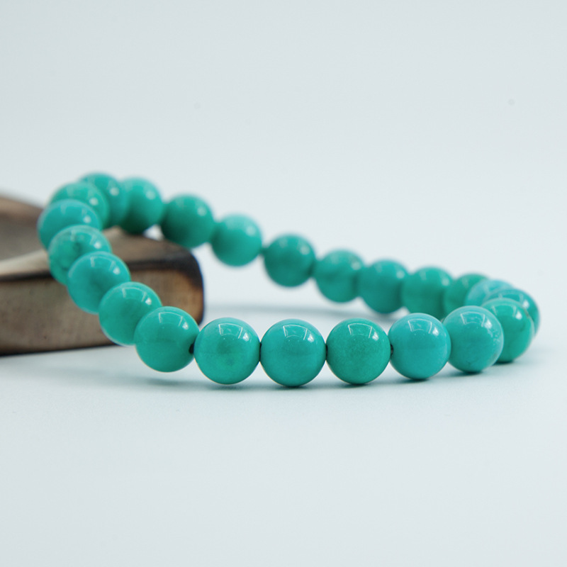 Turquoise howlite Bracelet for Women Natural Gemstone Round Stone Crystal Beads for Beaded Elastic Bracelet