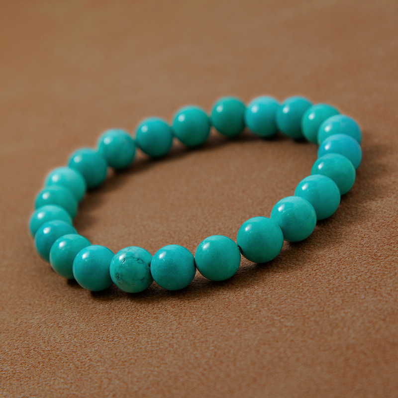 Turquoise howlite Bracelet for Women Natural Gemstone Round Stone Crystal Beads for Beaded Elastic Bracelet