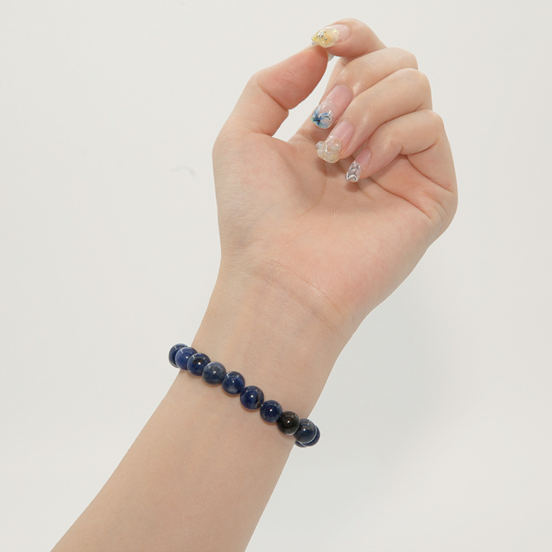 Sodalite Stretch Bracelet for Women Natural Gemstone Round Stone Crystal Beads for Beaded Elastic Bracelet