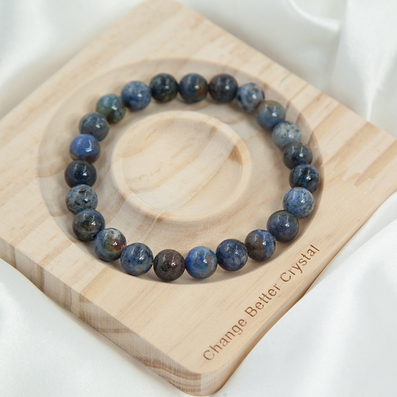 Sunset stone Bracelet for Women Natural Gemstone Round Stone Crystal Beads for Beaded Elastic Bracelet