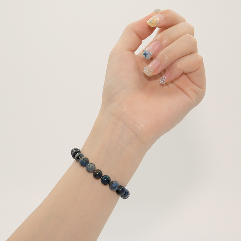 Sunset stone Bracelet for Women Natural Gemstone Round Stone Crystal Beads for Beaded Elastic Bracelet